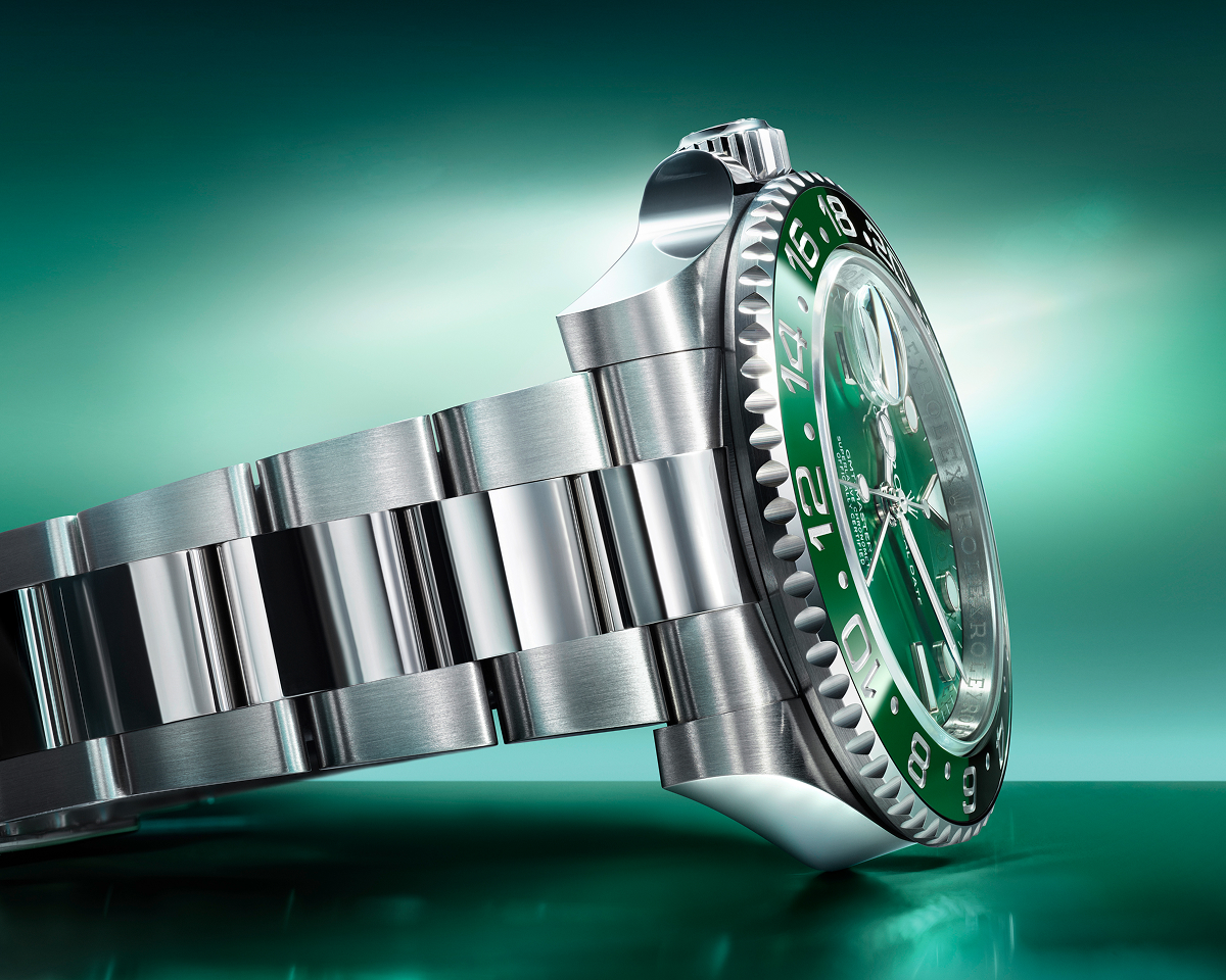 Close up of Rolex GMT-Master 2 oyster bracelet