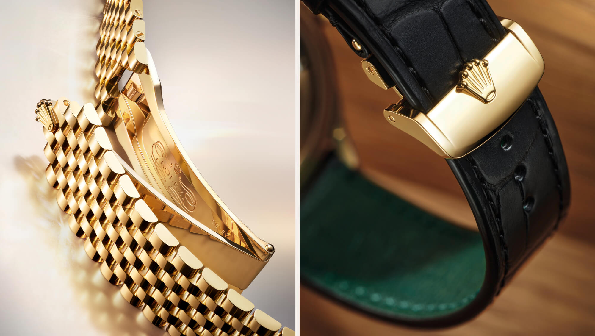 Split image of Rolex 1908 watch bracelet