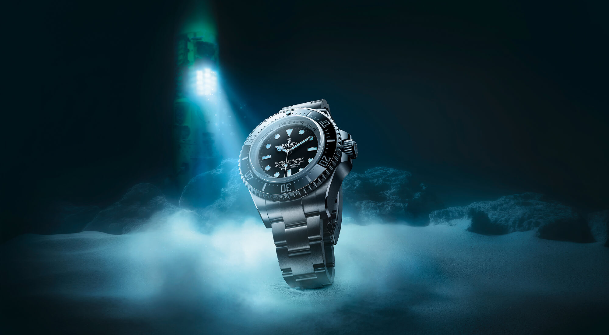 Rolex Deepsea watch under water