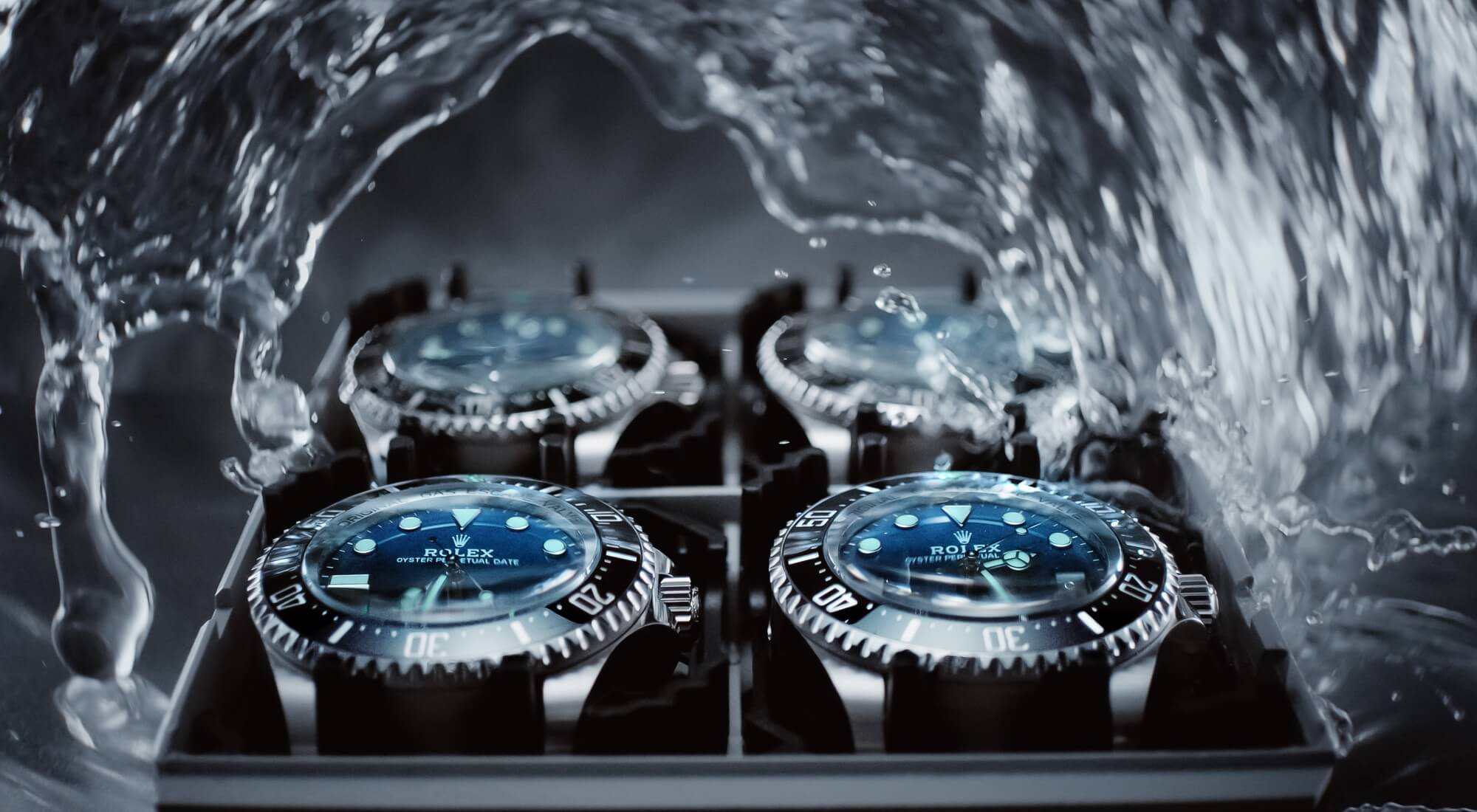Waterproof testing Rolex Deepsea watches