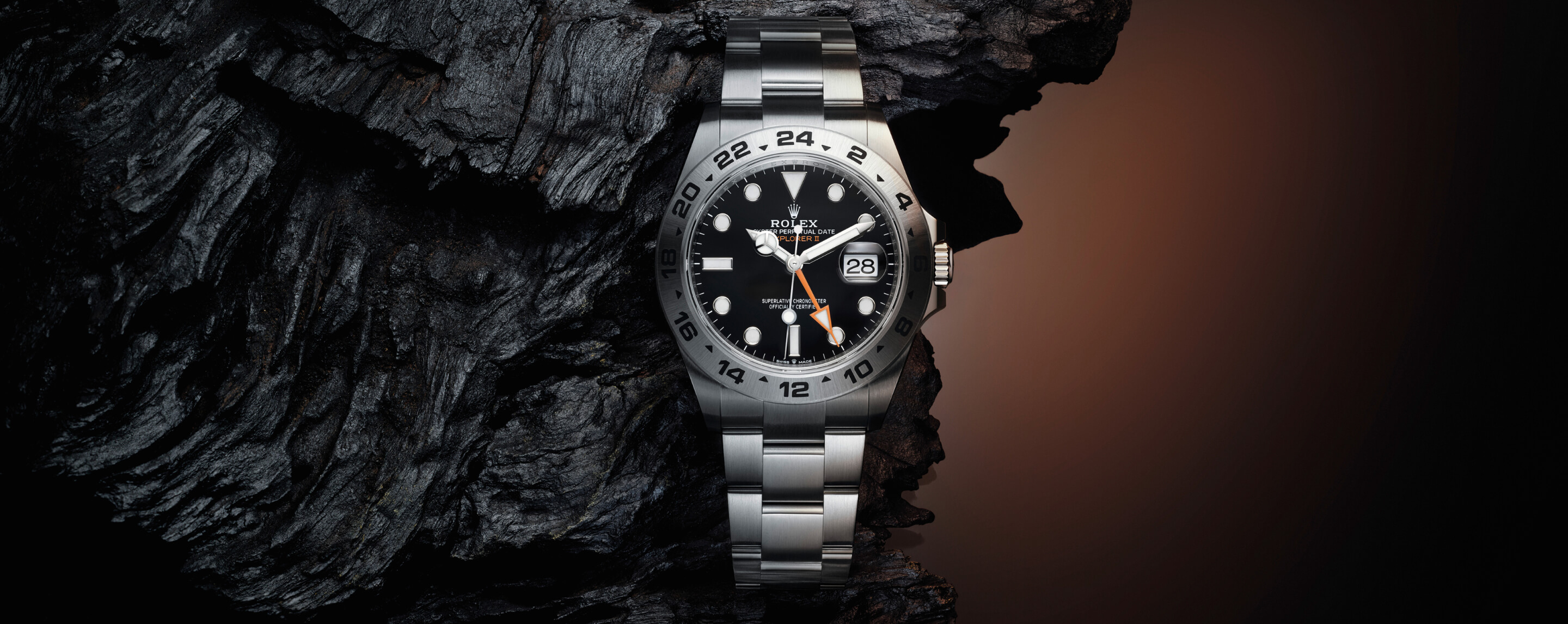 Rolex Explorer 2 on a rock