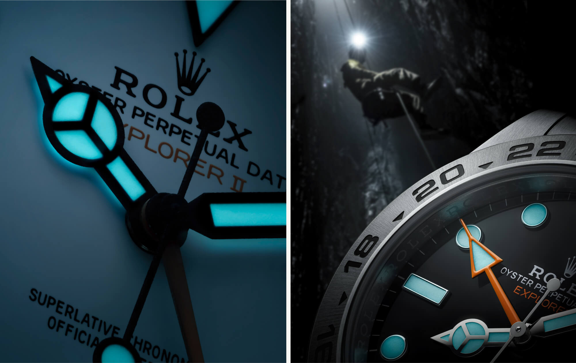 Rolex Explorer 2 chromalight display
