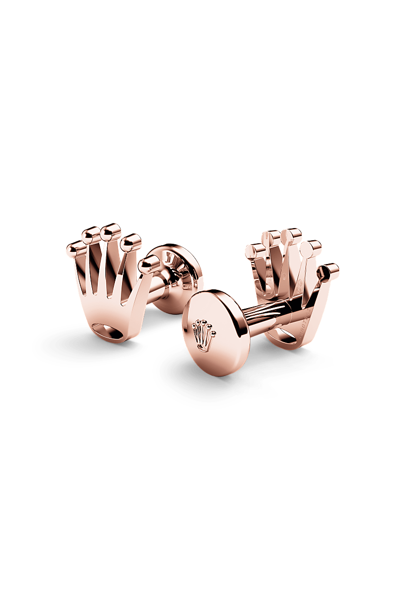 Rolex ‘Crown’ cufflinks in Everose gold