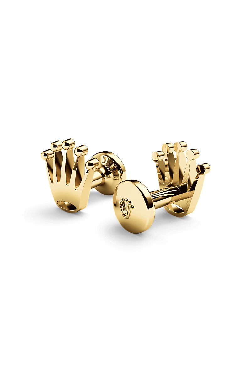 Rolex ‘Crown’ cufflinks in Yellow gold