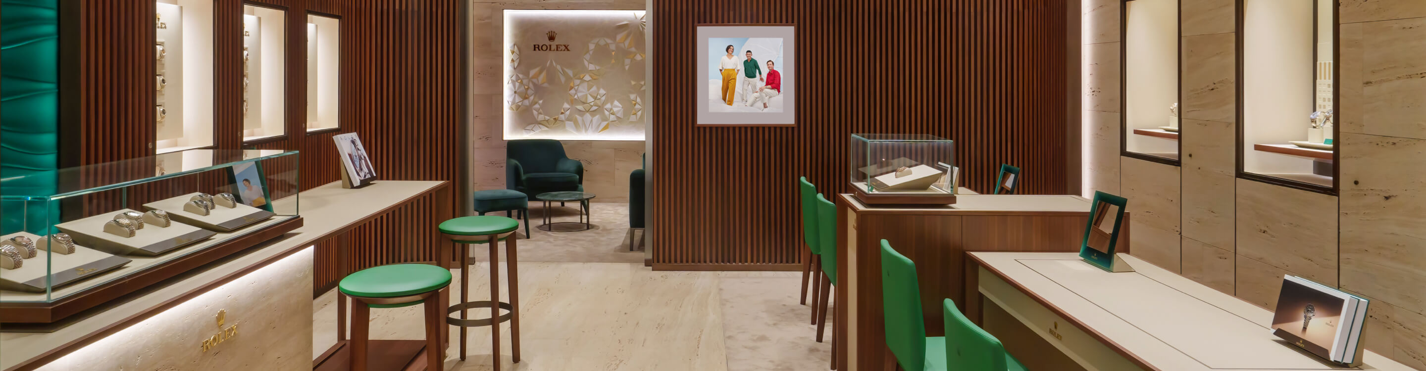 Rolex section at Williams Jewelers