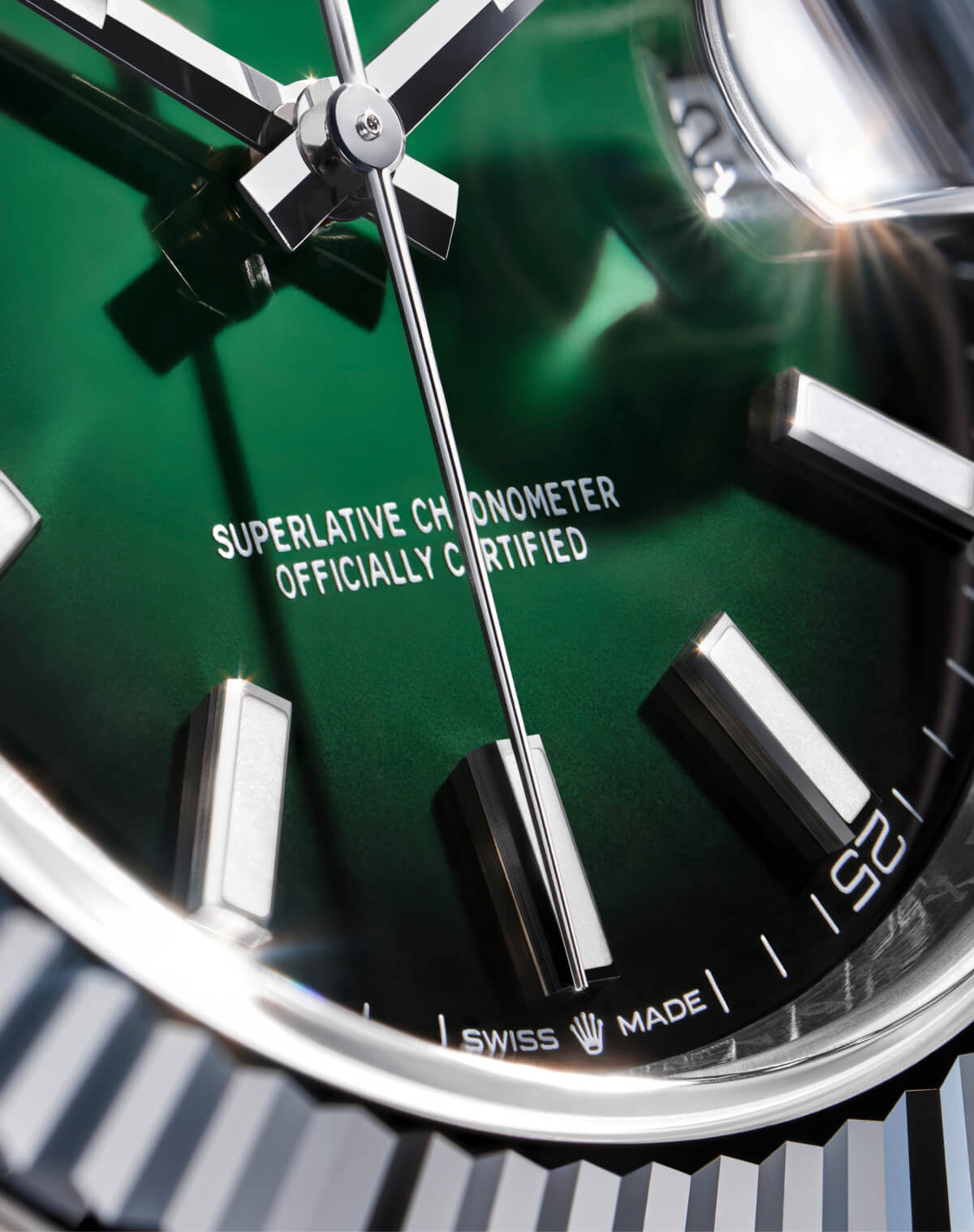 Rolex Datejust 41 green lacquer ombre dial