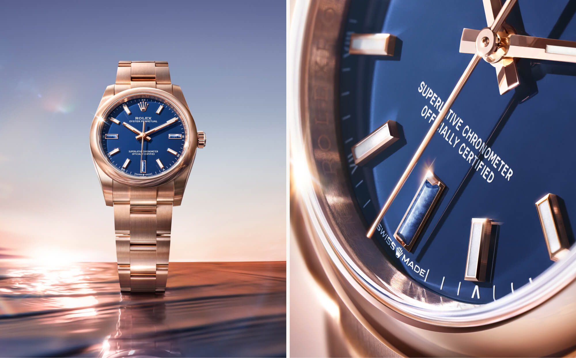 Split image of Rolex Oyster Perpetual 28