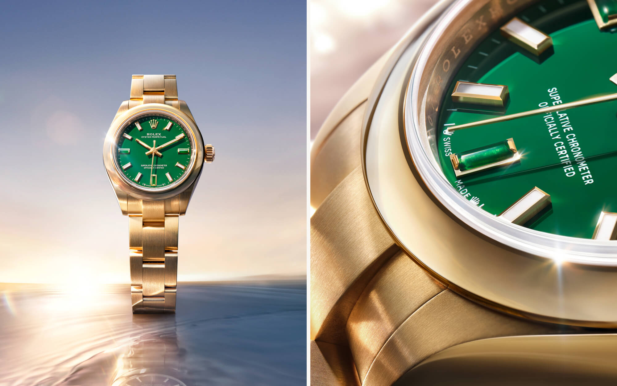 Split image of Rolex Oyster Perpetual 28