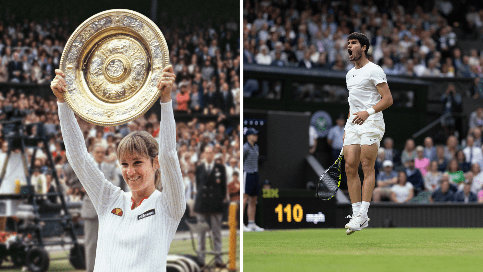 Split image of tennis